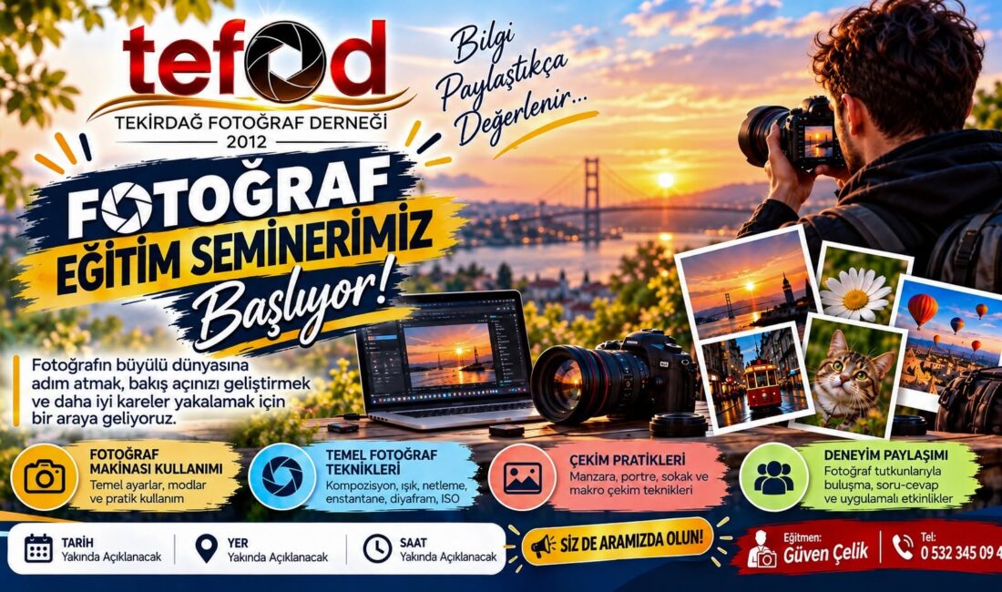 Tekirdağ Fotoğraf Derneği (TEFOD), fotoğrafçılığa ilgi duyan ve kendini bu